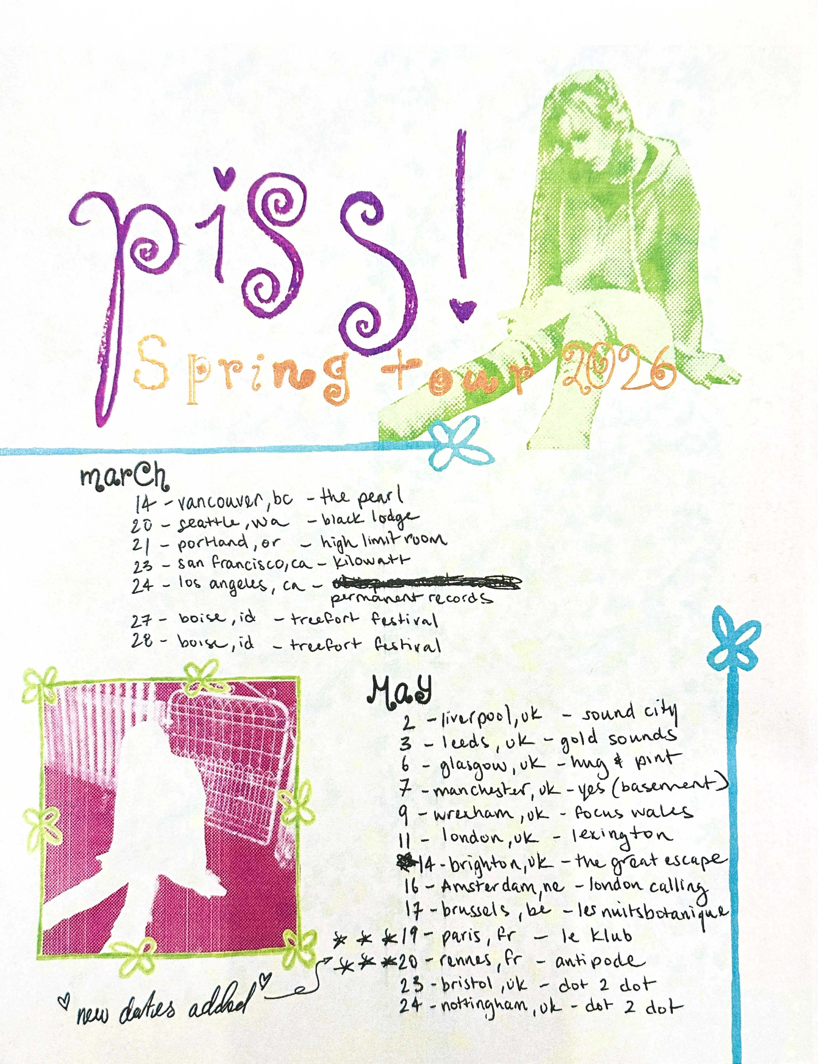 piss spring tour poster